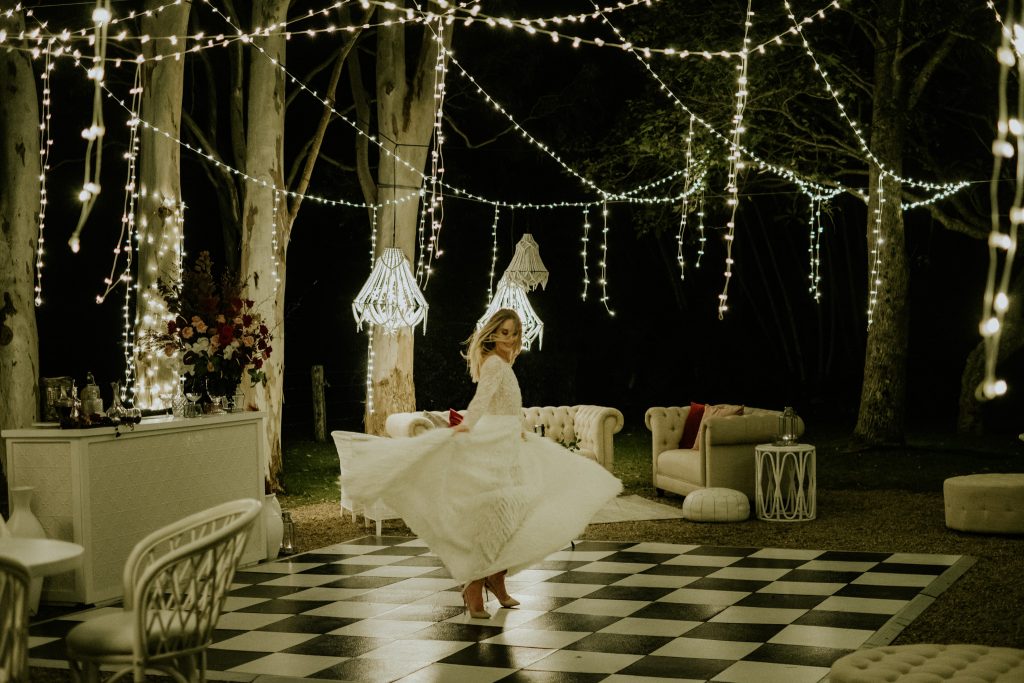 Bride on the dance-floor at byronviewfarm
